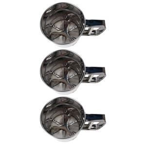 3PK Urban Kitchen Hand Sifter Stainless Steel 10.5x9.5cm Fine Mesh