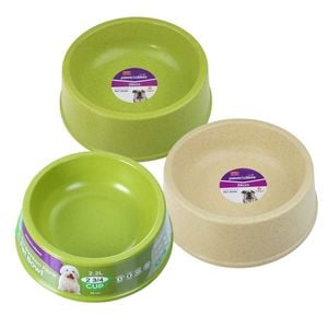 3x Paws & Claws Bamboo Fibre 2.3L/26cm Pet/Dog Bowl Asst