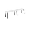 Olg Flare Bar Leaner 4 Leg Black Frame White Top L2400mm X W1200mm