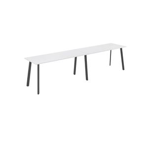 Olg Flare Bar Leaner 4 Leg Black Frame White Top L2400mm X W1200mm