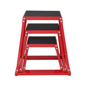 VEVOR Plyometric Jump Boxes Red Anti-Slip Fitness Exercise for Home Gym Training