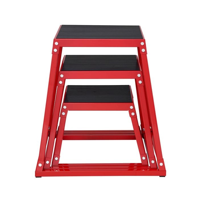 VEVOR Plyometric Jump Boxes Red Anti-Slip Fitness Exercise for Home Gym Training