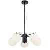 Telbix Marsten Contemporary Pendant Hanging Lamp Light Metal Glass Black Opal Matt Antique Gold