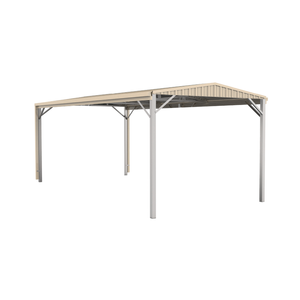 Absco Structures 3.00 x 6.00 x 2.66m Classic Cream Single Gable Carport