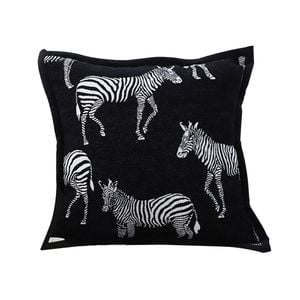 SOGA 45cm Black Light Luxury Zebra Square Cushion