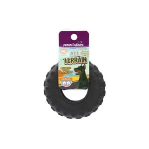 Paws & Claws All Terrain Rubber Tyre Small Chew Toy 9X9X3.5cm