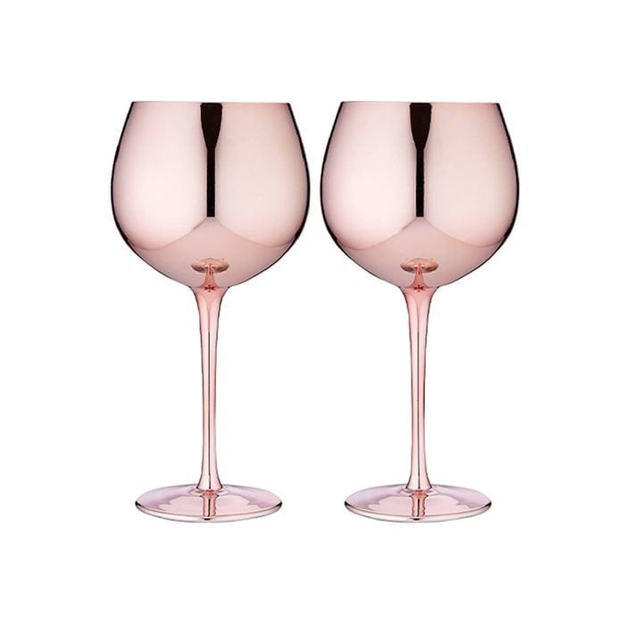 2pc Tempa Aurora Rose Gin Glass Party Drinkware Set
