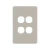 DETA Stone Taupe S-Line 4 Gang Switch Cover Plate