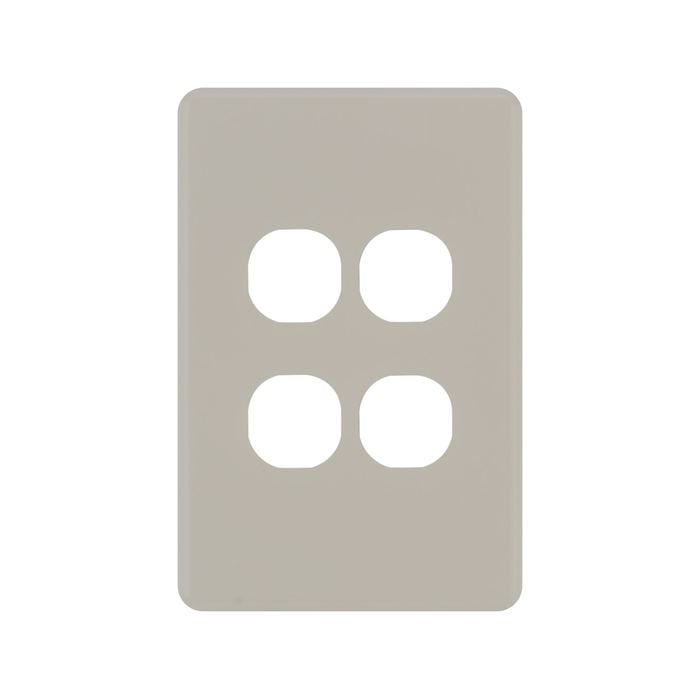 DETA Stone Taupe S-Line 4 Gang Switch Cover Plate