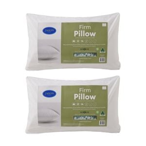 2pk Jason Commercial Repreve Rpet Piped Pillow Firm White 48x73cm 900gm
