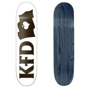 Kfd Logo Adventure Skateboard Deck Epoxy Flagship White Deck Width 8in
