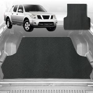 6D Diamond Ute Tub Mat for Nissan Navara Dual Cab (D40 ST/STX) 2005-2014 (with spray on liner or no liner)-Black-Outback GT