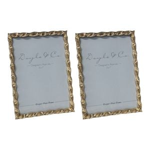 2PK SS Collective Gold Elegant Textured Twirl Rectangle Photo Frame 5x7