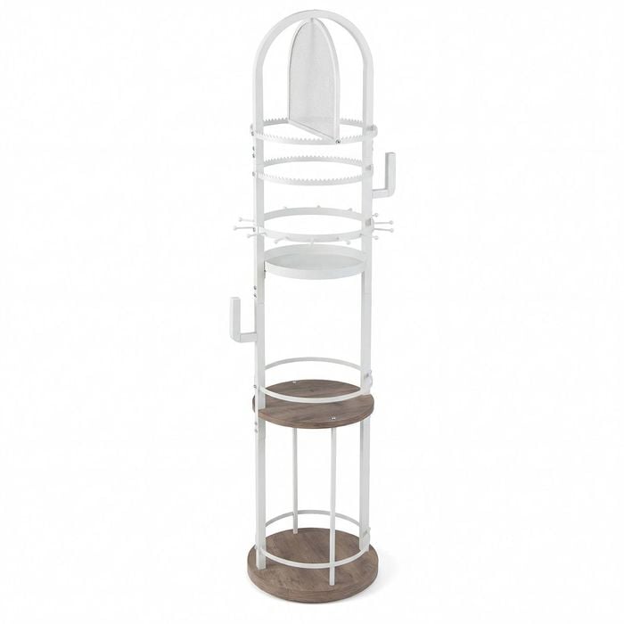 Costway Jewelry Display Rack Earring Organizer Stand Holder Storage Grey