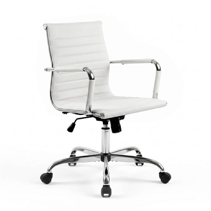 Artiss White Eames Replica Mid Back Office Chair