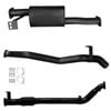 Ignite Exhausts Turbo Back For Toyota Landcruiser 76 Series V8 Wagon 3" No Cat With Muffler Black Aluminised Steel
