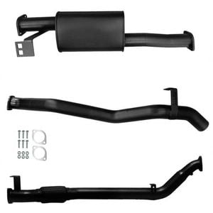 Ignite Exhausts Turbo Back For Toyota Landcruiser 76 Series V8 Wagon 3" No Cat With Muffler Black Aluminised Steel