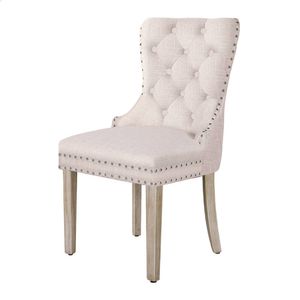 ALFORDSON Set of 4 Dining Chairs Fabric Beige