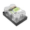 6PK Lemon & Lime 300ml Preserve Jar Capri Glass w/ Silver Lid