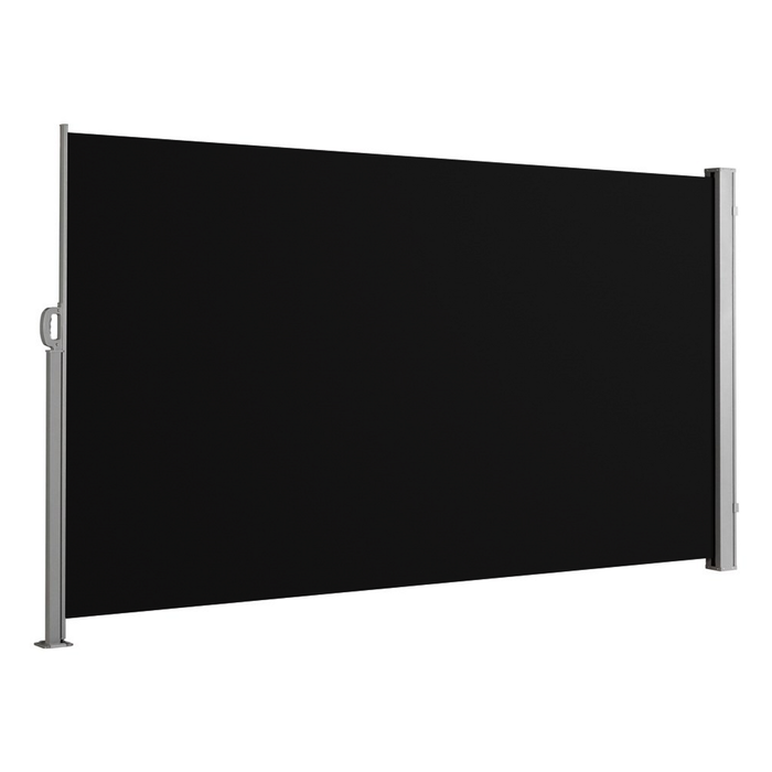 Elora Side Awning Sun Shade Outdoor Indoor Retractable Screen 1.8x3M Black