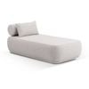 Norfolk Outdoor Aluminium Single Sun Lounge Light Dune & Sandstone Olefin Cushions