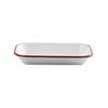 Urban Style Enamelware 14cm Pickle Tray w/ Red Rim - White
