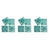 3x 4pc LVD Porcelain Coasters Tropical Camelon Home/Kitchen Decor 10cm Square