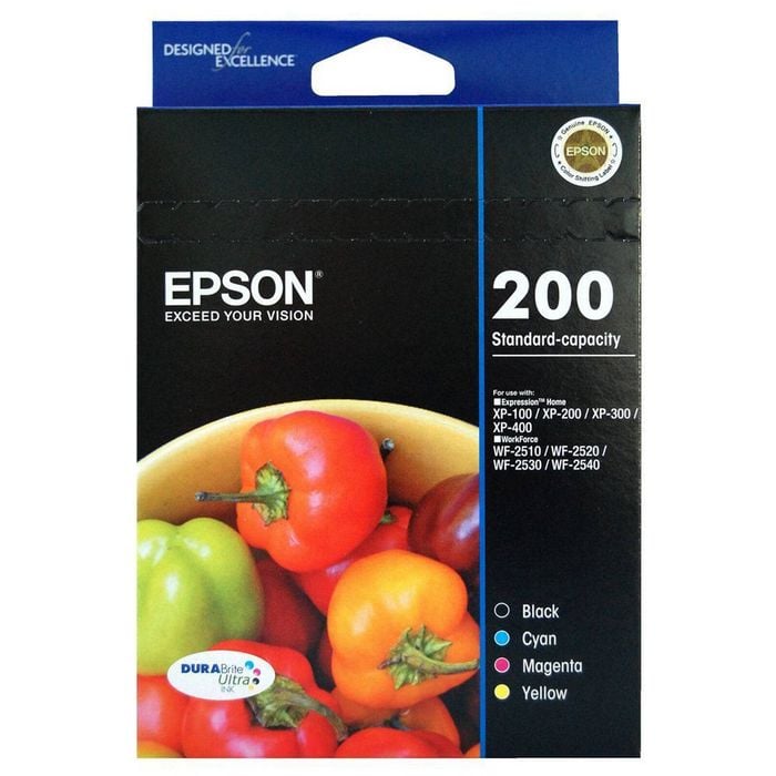 Epson GENUINE Epson 200 Ink Value Pack T200692 XP-100 XP-200 XP-300 XP-310 XP-400 XP-410 WF-2510 WF-2520 WF-2530 WF-2540