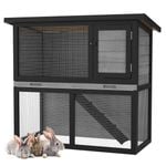 Advwin Rabbit Hutch Wooden Pet House Rabbit Cage