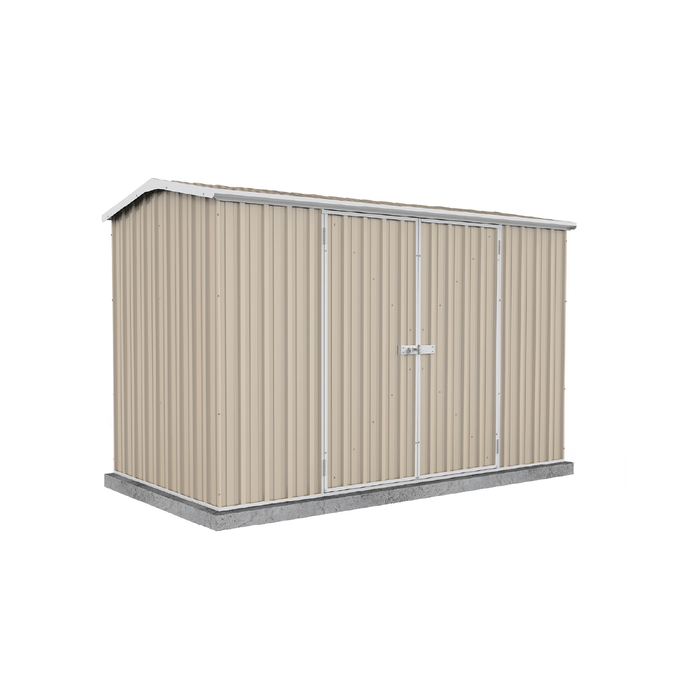 Absco Sheds 3.0 x 1.52 x 1.95m Paperbark Premier Double Door Garden Shed