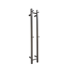 Hotwire 1200mm Gun Metal Double Vertical Heated Towel Rail