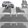 6D Diamond Car Floor Mats for Isuzu MU-X 2013-2020-Ultimate Set-Grey-Outback GT