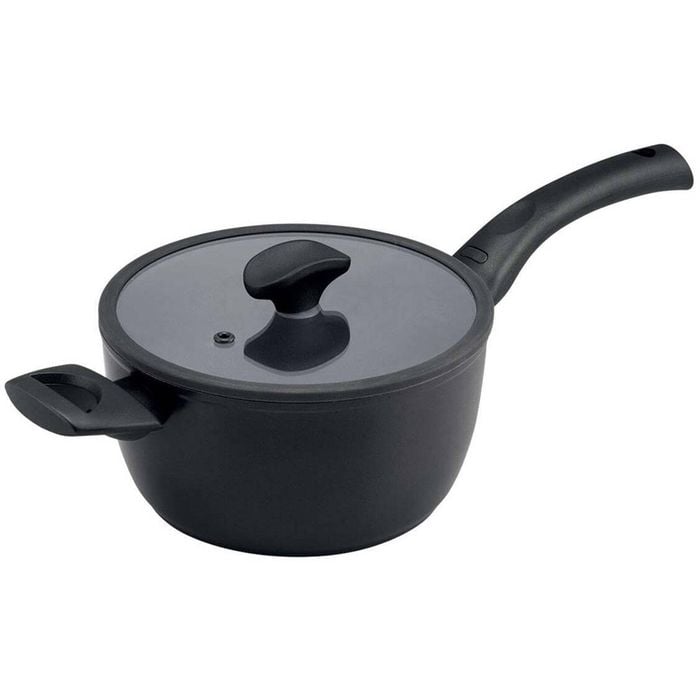 Essteele Per Salute 20cm Non-Stick Saucepan w/ Lid Cookware Pan Round Black