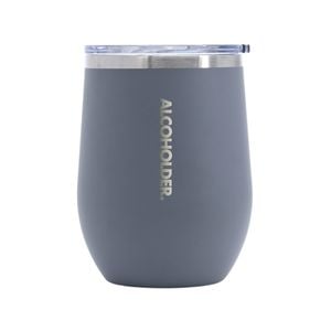 Stemless Vacuum Insulated Wine Tumbler 355ml (12oz) Cement Grey (Matte)