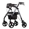 Rollator Mobility Walker With Seat And Padded Backrest - Midnight