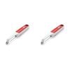 2PK Zyliss Soft Skin Serrated Peeler Kitchen Utensil - White/Red