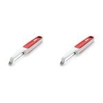 2PK Zyliss Soft Skin Serrated Peeler Kitchen Utensil - White/Red