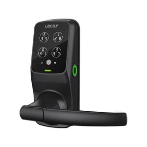 Lockly Matte Black Secure Pro Smart Lock Latch with 3D Fingerprint and Wi-Fi