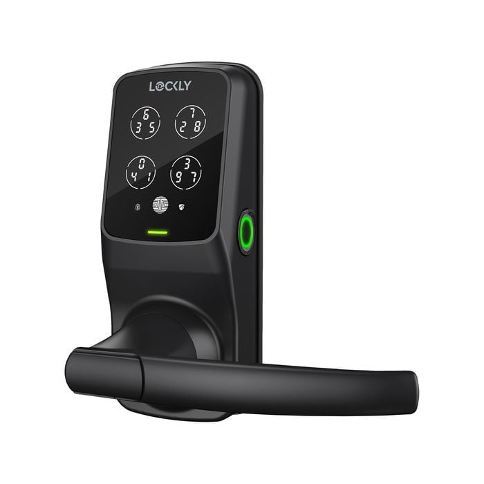 Lockly Matte Black Secure Pro Smart Lock Latch with 3D Fingerprint and Wi-Fi