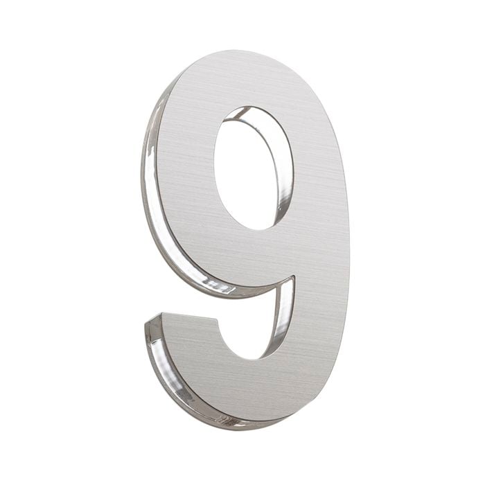 Sandleford 120mm Stainless Steel Azure House Number 9