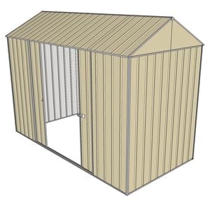 Build-a-Shed 1.5 x 3.0 x 2.3m Gable Double Sliding Side Door Shed - Cream