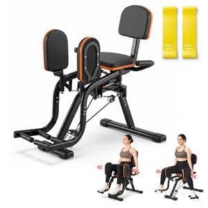 Advwin Hip Abductor Machine for Home Gym, Compact Glute Machine & Thigh Workout Equipment, 5-Level Resistance Leg Exercise