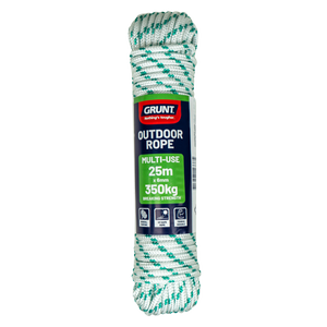 Grunt 6mm x 25m White And Green Outdoor Rope