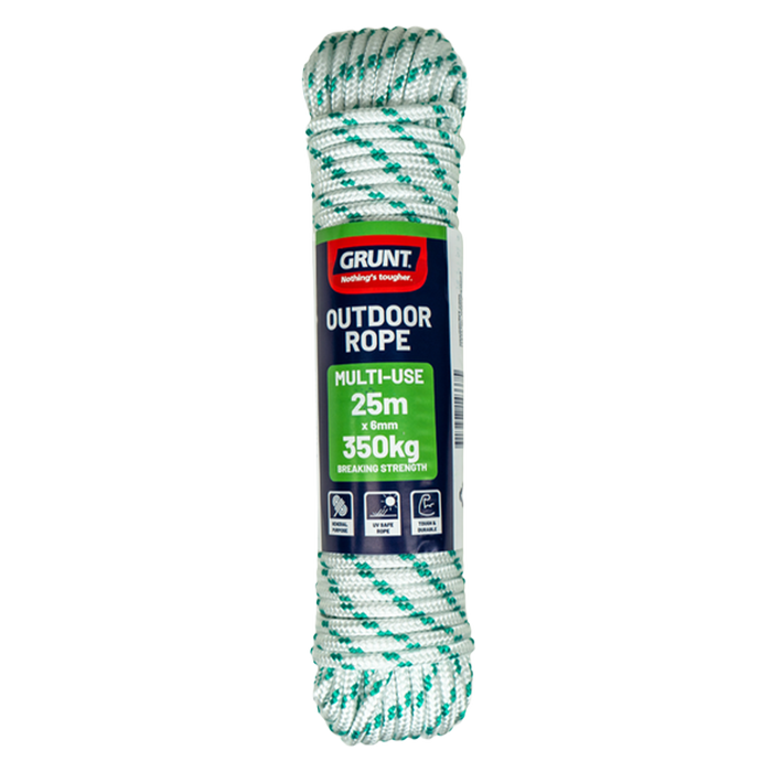 Grunt 6mm x 25m White And Green Outdoor Rope