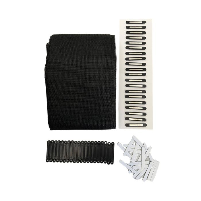 Pillar 2 x 2m Black Magnetic QuickFit Flyscreen Kit