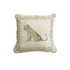 J.Elliot Home Leopard Natural Tapestry Square Cushion 45x45cm