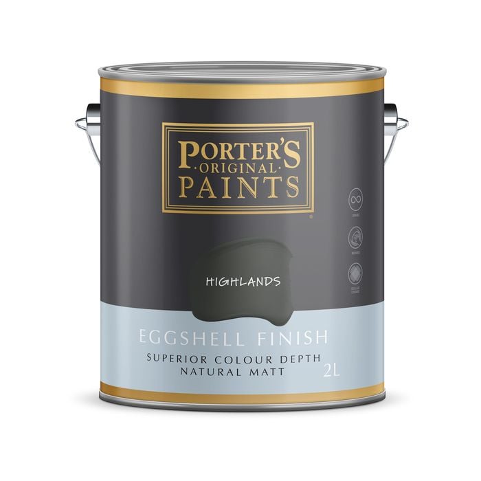 Porter's 2L Highlands Eggshell Finish Broadwall Washable Paint