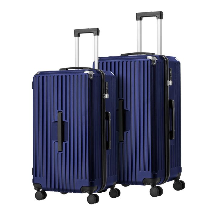 Mazam 2pcs Luggage Suitcase Trolley Set Tsa Lock Hard Shell Case Navy