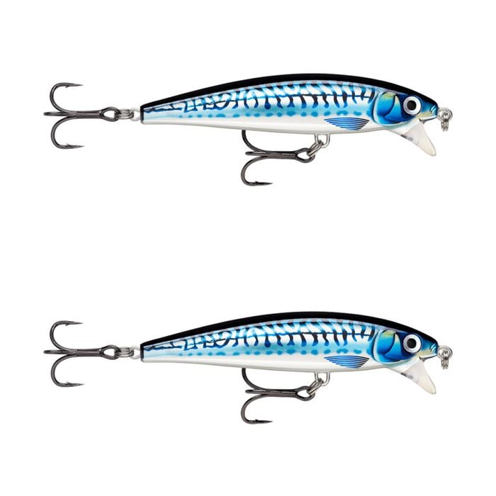 2x Rapala 10cm X Rap Magnum Cast Hard Body Casting Fishing Lures - Sil Blu Mack
