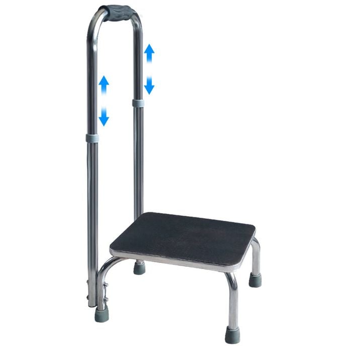 Equipmed Bath and Shower Assistance Step Mobility Aid, 150kg Max Capacity, with Handle Height Adjustment